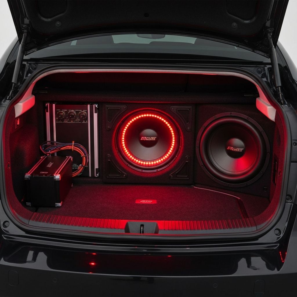 Custom subwoofer enclosure installation